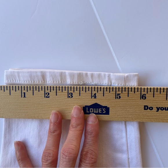 ROEBUCK & CO. 1893 White Denim Jegging Crop Jeans Stretch 5 Pocket Size 12 - Picture 12 of 13